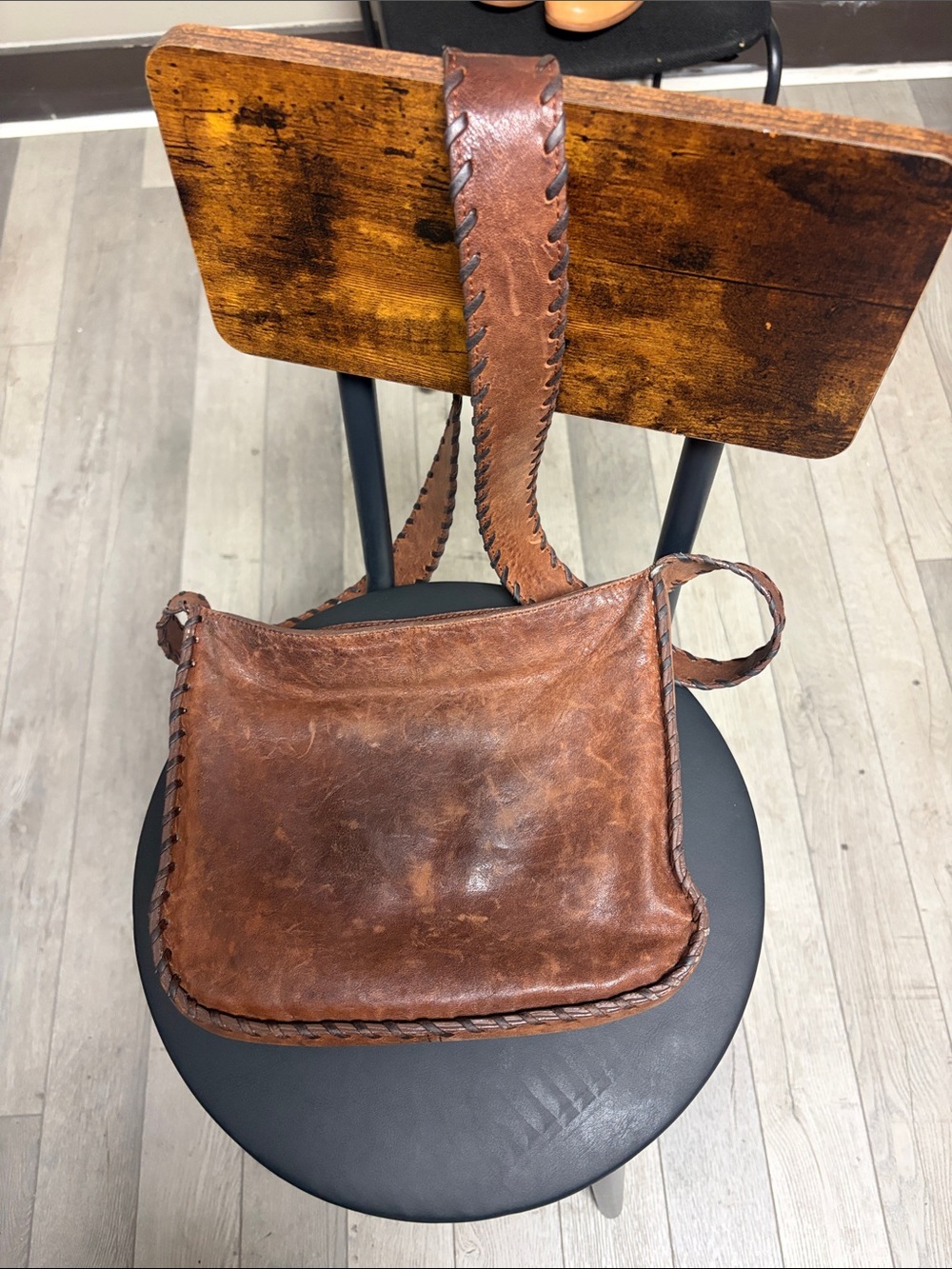 Theodora & Callum Brown Leather Shoulder Bag